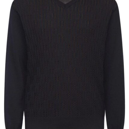 pull col V marine brun